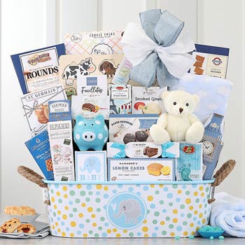 Deluxe Baby Boy Gift Basket