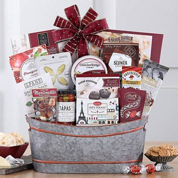 Brut Wine Gourmet Gift Basket