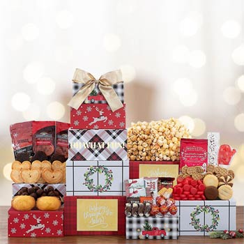 Happy Holiday Gift Tower