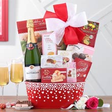 Valentines Day Champagne Basket