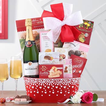 Valentines Day Champagne Basket
