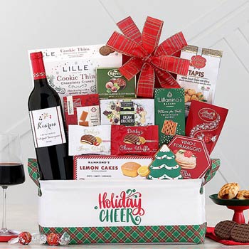 Holiday Wine Christmas Basket