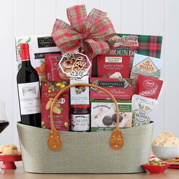 Seasons Greetings Wine Basket