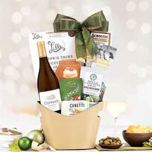 Chardonnay Christmas Wine Basket