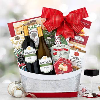 Seasons Greetings Wine Basket