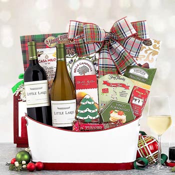 Seasons Greetings Wine Basket