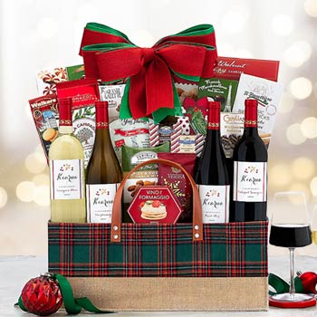 Christmas Holiday Corporate Wine Basket
