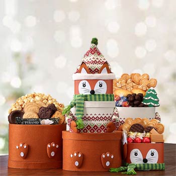 Holiday Fox Snack Tower