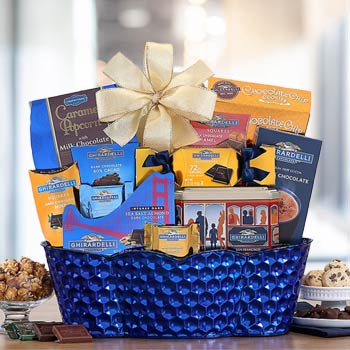 Elegant Ghirardelli Chocolate Basket