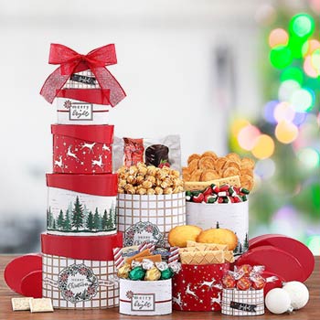 Winter Wishes Gift Tower