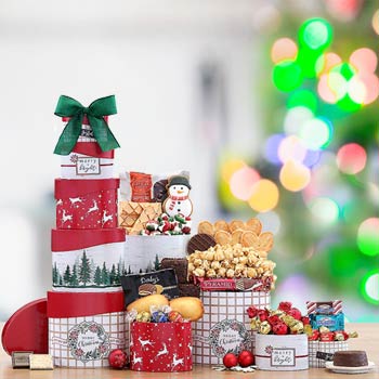 Winter Wishes Gift Tower