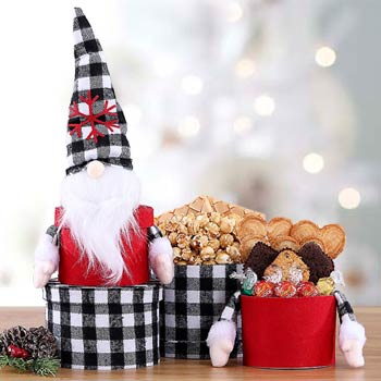 Holiday Gnome Gift Tower