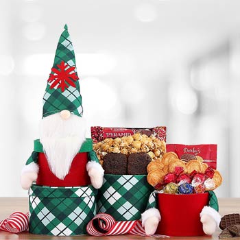 Holiday Gnome Gift Tower