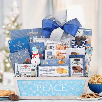 Holiday Wishes Christmas Basket