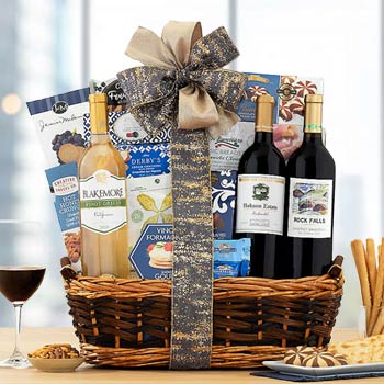 Classic Gourmet Wine Gift Basket