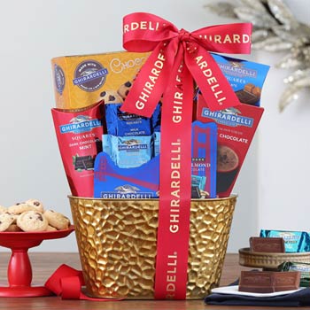 Merry Christmas Ghirardelli Chocolate Basket