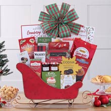 Holiday Sleigh Gift Basket