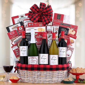 Corporate Christmas Gourmet Wine Basket