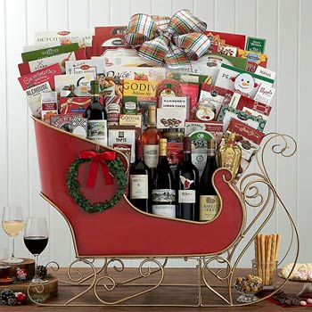 Deluxe Holiday Wine Sleigh