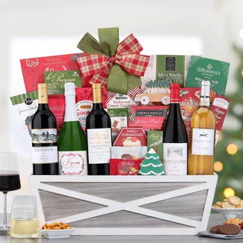 Corporate Christmas Wine Gift Basket