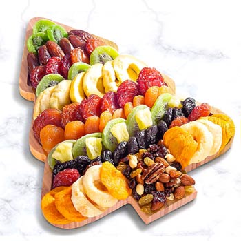 Christmas Dried Fruits and Nuts Cutting Board