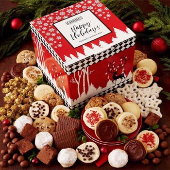Festive Holiday Mini Cookies Gift Box
