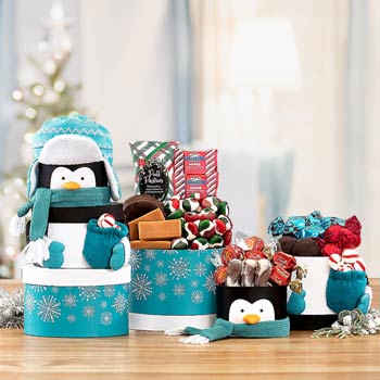 Holiday Snowman Gift Tower