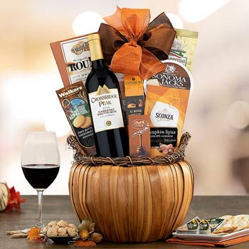 Thanksgiving Wine Gift Basket