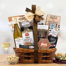 Wine and Snacks Gift Basket