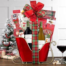 Christmas Wine Basket