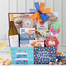 Gourmet Birthday Wine Basket