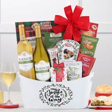 Festive Wine Gift Basket