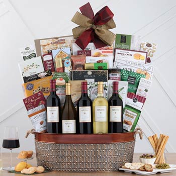 Deluxe Office Party Wine Basket