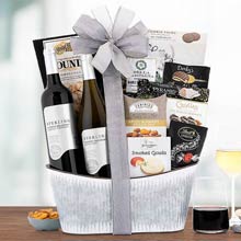 Elegant Gourmet Wine Basket