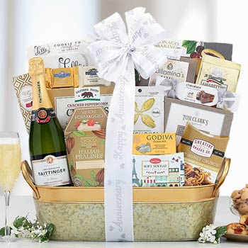 Champagne Anniversary Basket