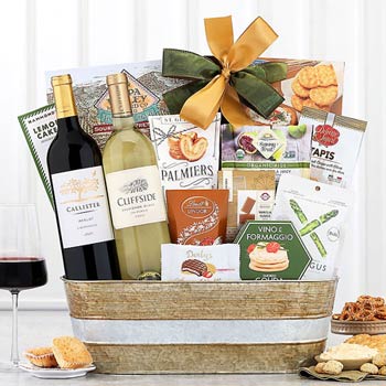 Wine Gift Baskets - Holiday Wine Basket