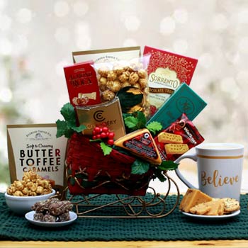 Holly Jolly Sleigh Basket