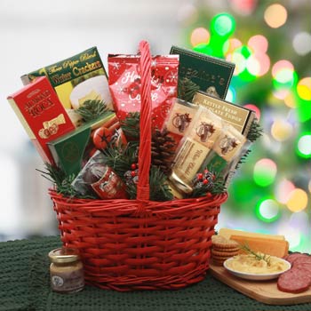 Christmas Gift Baskets - Festive Gourmet Christmas Gift Basket