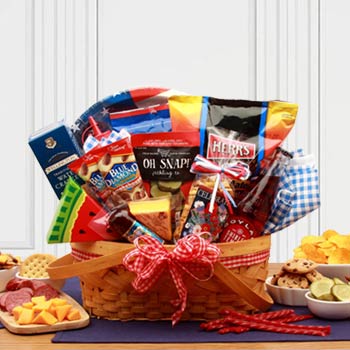 Americana Picnic Basket for Two