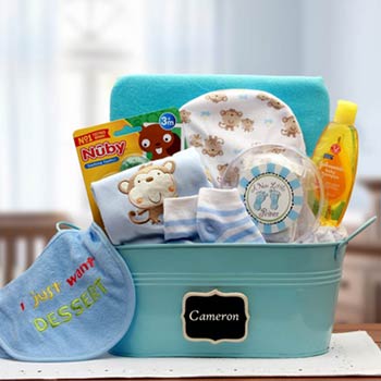 Newborn Baby Boy Gift Basket
