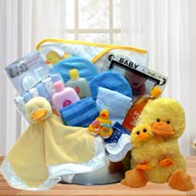 Bath Time for Baby Boy Basket