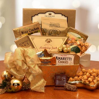 Golden Holiday Basket