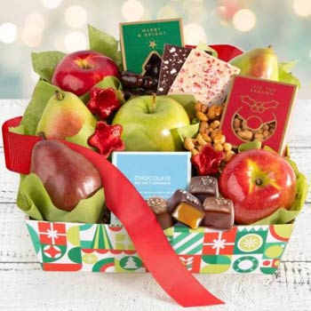 Merry Christmas Fruit Basket