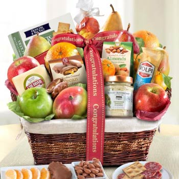 Congratulations Gourmet Fruit Gift Basket