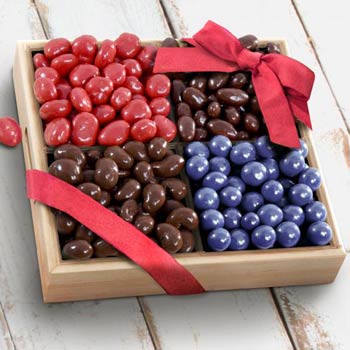 Chocolate Nut and Fruit Gift Tray