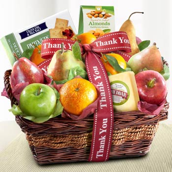 Thank You Gourmet Fruit Gift Basket