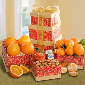 Citrus Fruit Gift Tower