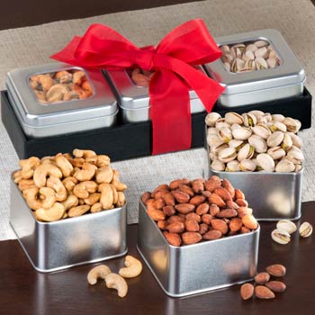 Holiday Nut & Sweets Trio Gift Box