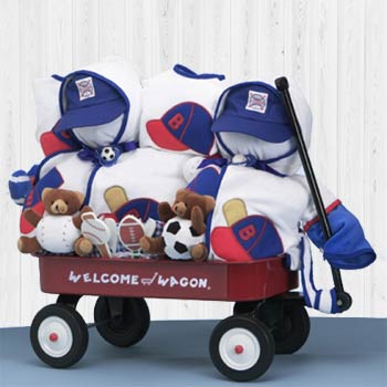 Twin Boys Gift Basket