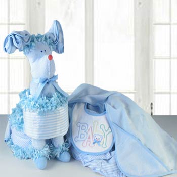 Baby Boy Puppy Diaper Gift